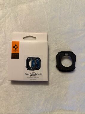 Spigen for Apple Watch Series 11/10 Case, Rugged Armor 46mm Cover Dark Grey